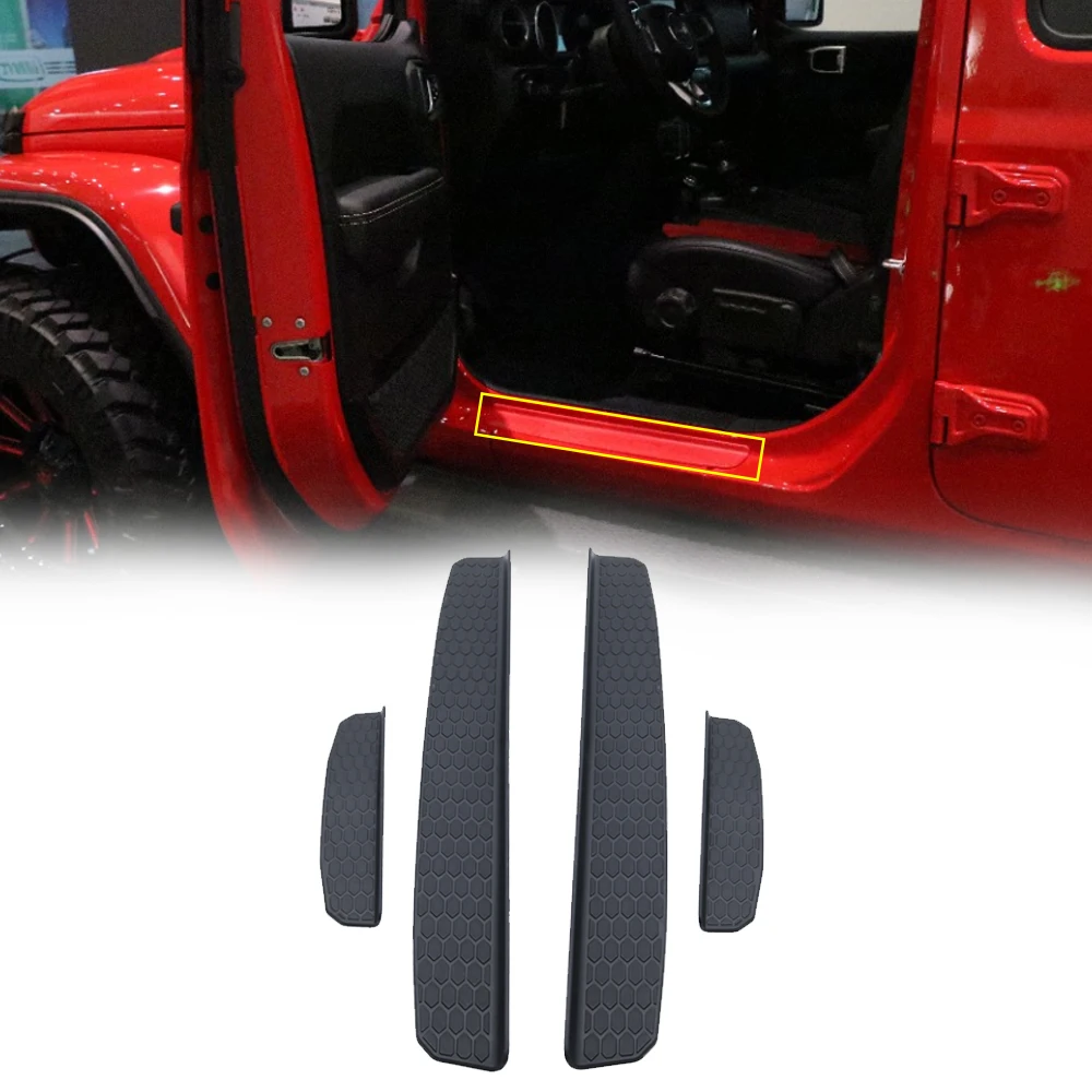 For 82215394 2018 Jeep Wrangler Door Sill Guards 4 Door Plastic 4 Door