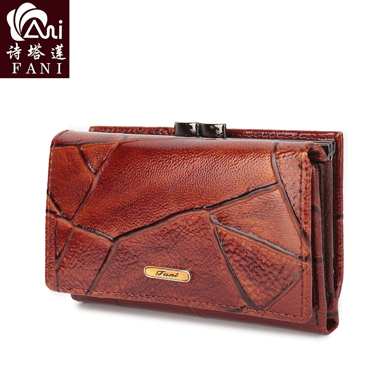 

FANI 2018 Women Wallet And Purses Coin Purse Female Red Brown Small Wallet Short Lady Purse For Girls Money Bag Quality Hot