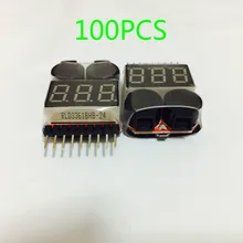 100 шт. w/номер отслеживания Горячая 2в1 индикатор BB 1 s-8 s 1-8 S RC Lipo батарея тестер Индикатор низкого зуммер напряжения Alar