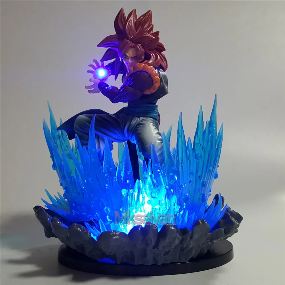 Dragon Ball Z фигурку Gogeta Супер Saiyan 4 Мощность эффект DIY светодиодный свет набор игрушек Dragon Ball Супер Gogeta Гоку фигурка виджиты