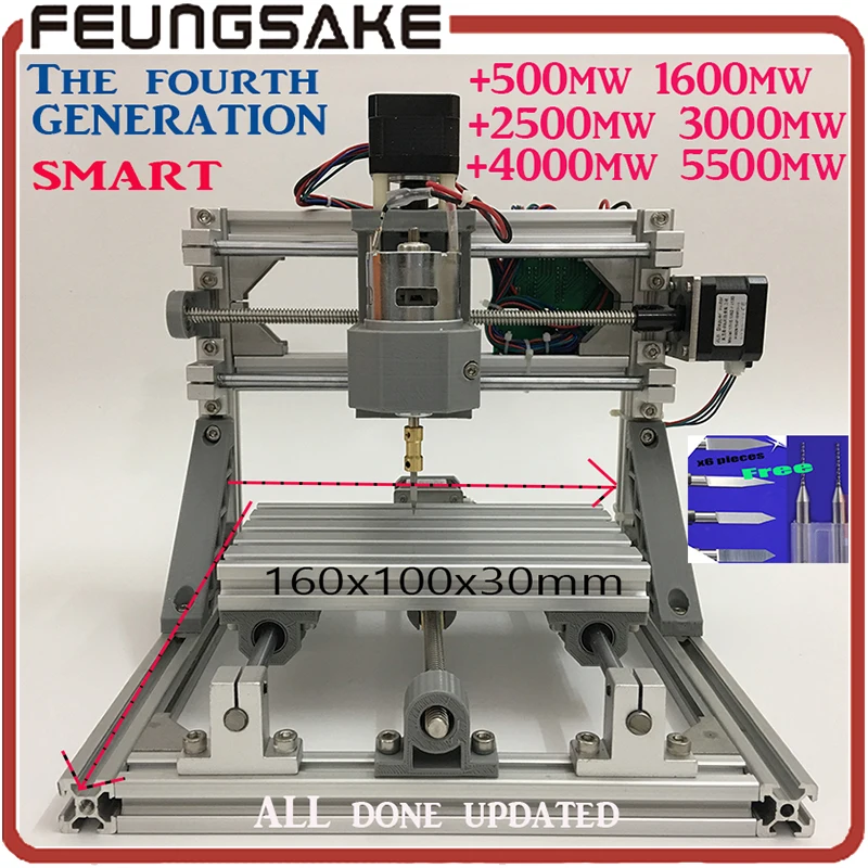 Mini 3 Axis CNC Router Wood Carving 1610 GRBL Control Milling Engraving Machine