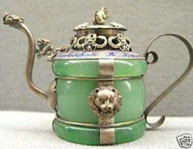 BeautifulChineseTibetSilvergreenjadeTeapotM153.jpg