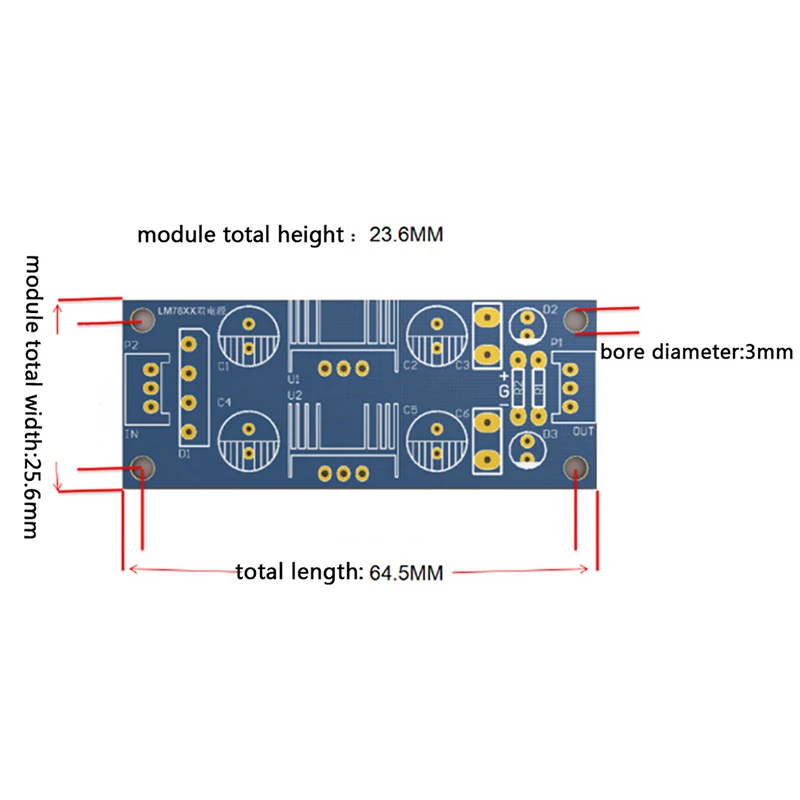 Отличное качество DC 18 ~ 35V LM7815 + LM7915 +-15 V двойной регулятор напряжения выпрямитель мост блок питания