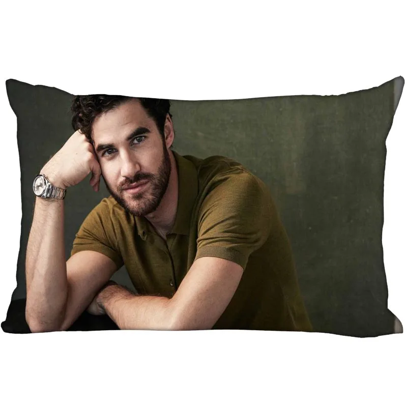 

35x45cm Pillowcase Darren Criss Rectangle Silk Pillowcases Bed Home Living Room Pillow Covers One Side Custom gift