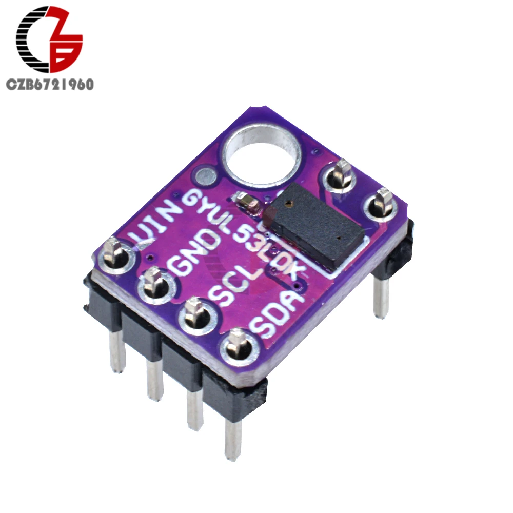 

GY-530 VL53L0X ToF Sensor DC 2.8-5V Flight Distance Sensor Module Laser Light Matching Range Sensor IIC I2C Distance Measurement