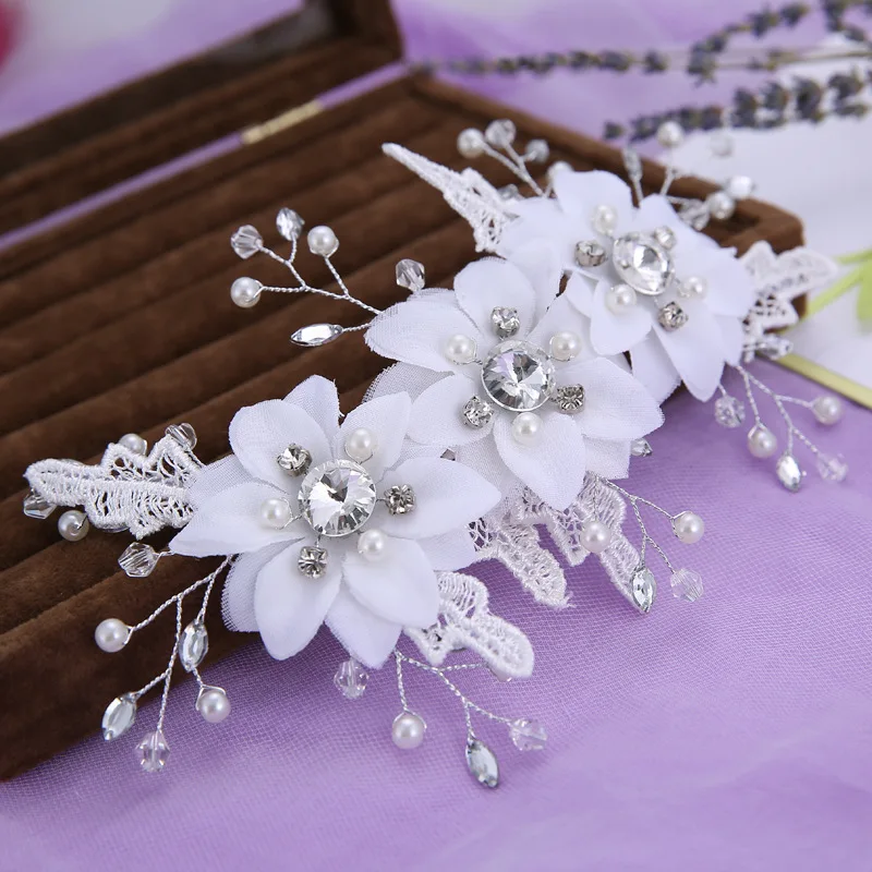 2015 New Handmade Beaded Rhinestone Flower Wedding Hair Accessories