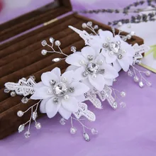 2015 New Handmade Beaded Rhinestone Flower Wedding Hair Accessories Bridal Hair Jewelry