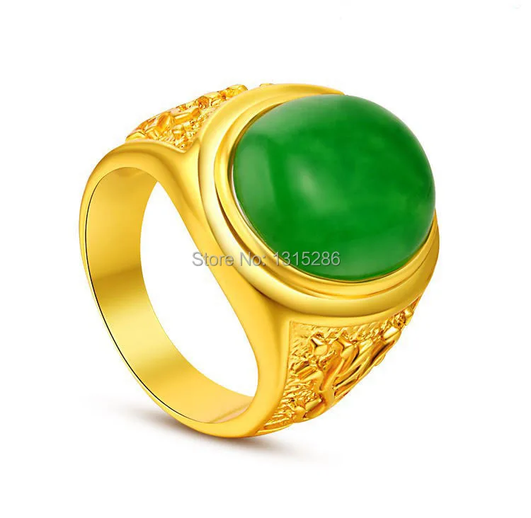 Buy Royal Vintage Jade Ring Alluvial Gold Ring Women's