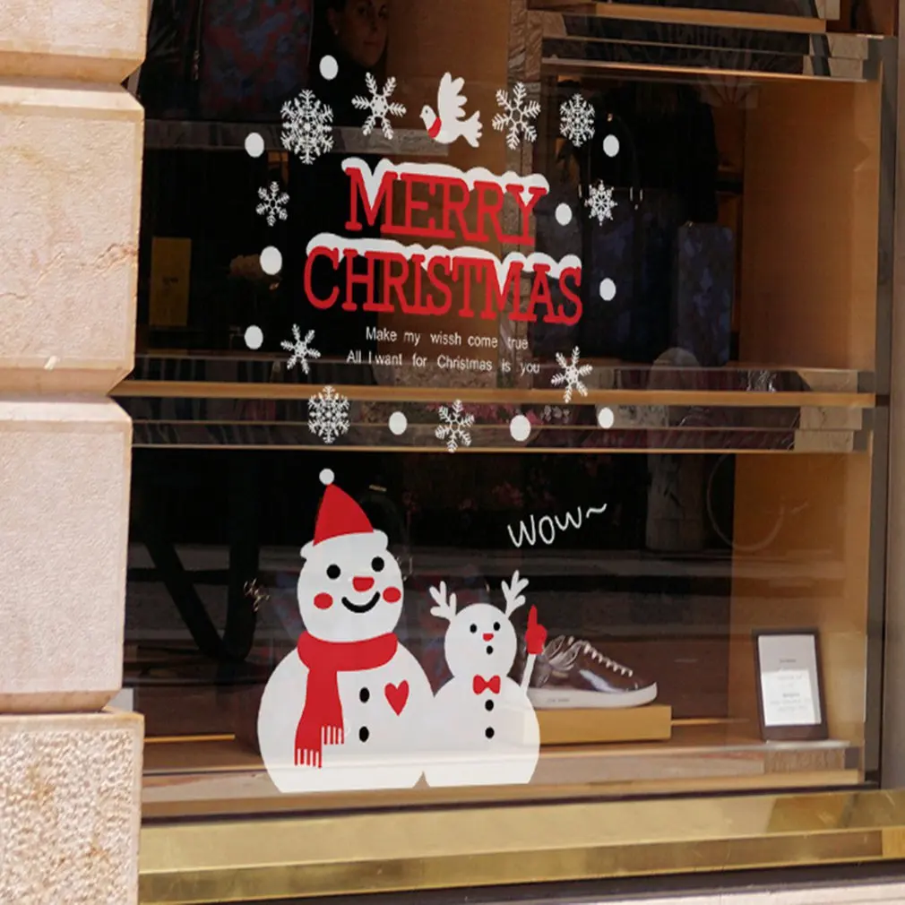 Креативные предметы домашнего обихода Рождественский Снеговик оконное остекление украшения для дома