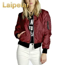 Spring Autumn Women Lady Thin Jackets Fashion Basic Bomber Jacket Long Sleeve Coat Casual Stand Collar Slim Fit Outerwear 2016 women stand up collar deep colour running basic jackets sports outerwear