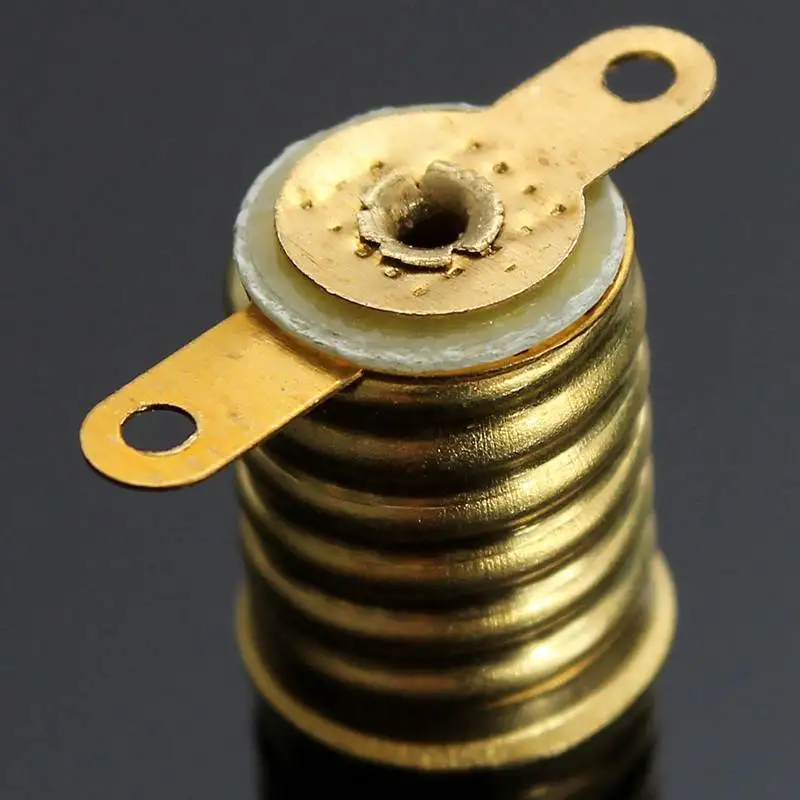Прямой патрон для лампы PCB E10 10 шт./лот основания медный электрические
