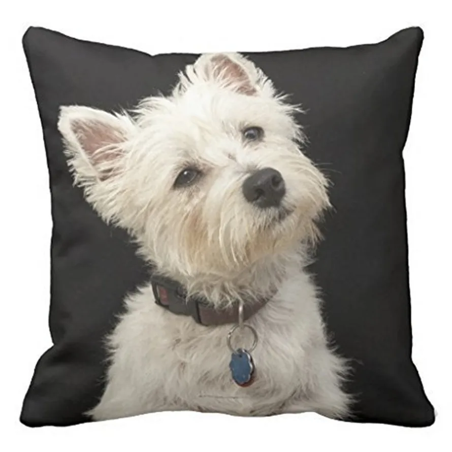 

Westie West Highland Terrier With Collar Throw 1818 pillow Case