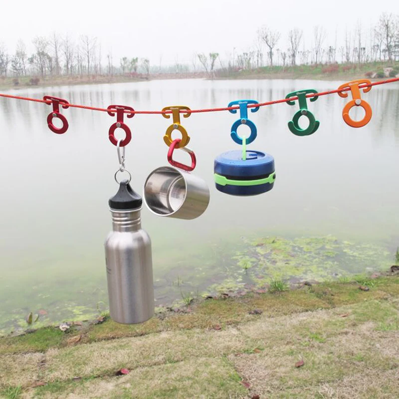 5pcs Multi Function Alloy Aluminium Camping Tent Rope