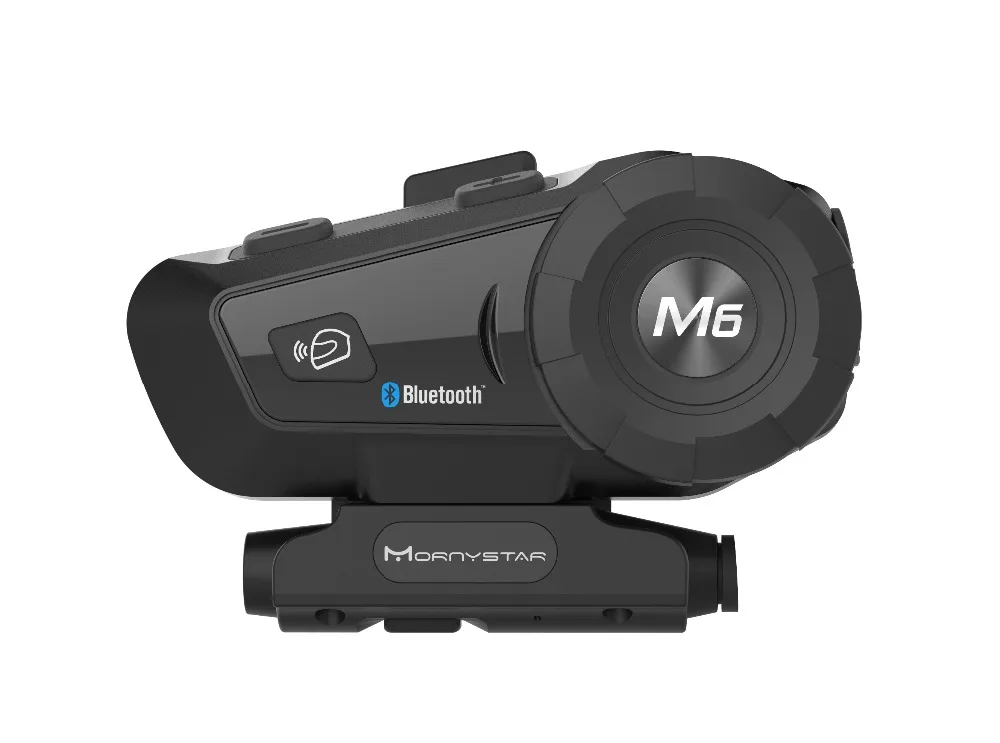 Bluetooth гарнитура для мотоциклетного шлема M6 Plus водонепроницаемая с FM радио|interphone