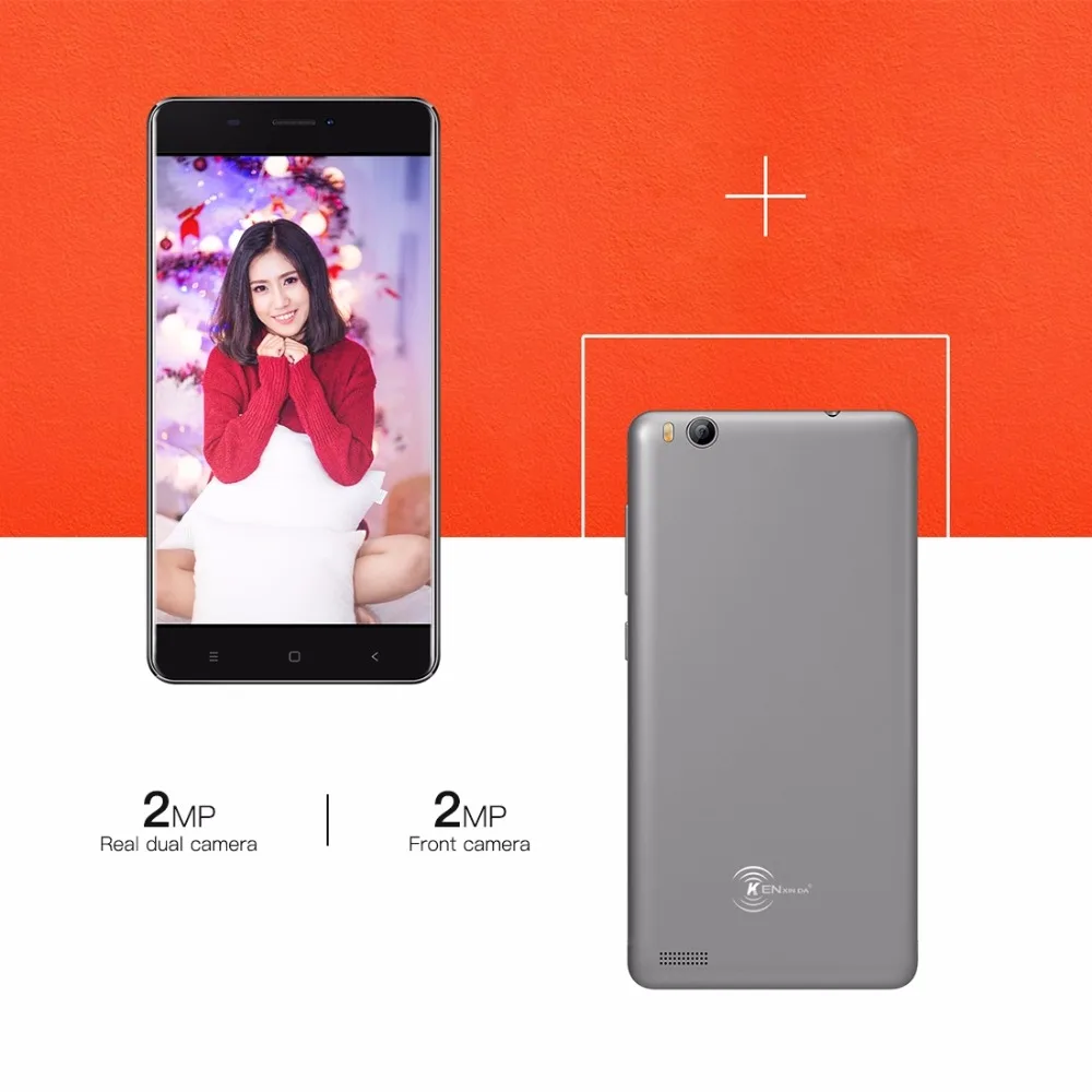 Смартфон KENXINDA V6 4 5 дюймов ОС Android V7.0 Qcta Core 1 2 ГГц ГБ ОЗУ 8 Гб ПЗУ 1700 мАч 3G две карты