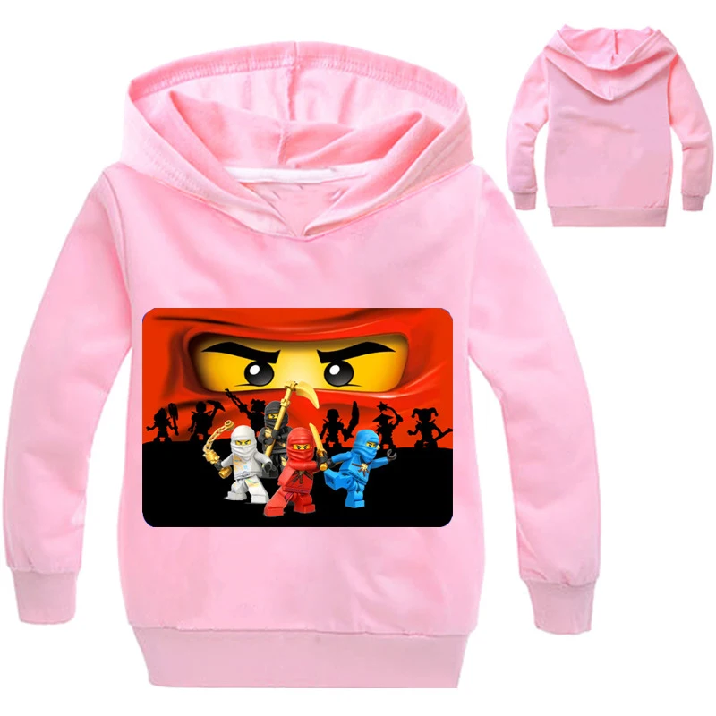 Верхняя одежда для мальчиков, Ниндзяго толстовки с героями мультфильмов, костюмы Ниндзяго, одежда футболки детские толстовки для мальчиков, топы для детей - Цвет: pink