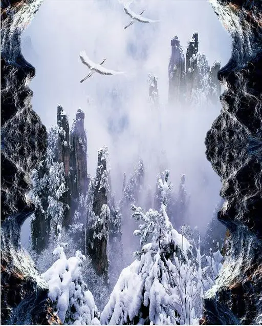 

3d flooring Snow Mountain papel de parede 3d wallpaper for Living room bedroom bathroom wall papers home decor vinyl flooring