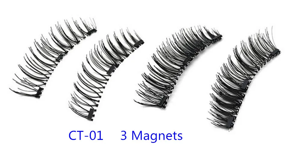 Maquiagem Макияж Накладные ресницы на магнитах с 3 магнитами ручной работы 3D Магнитные ресницы норки ложный магнит для ресниц ресницы с коробкой