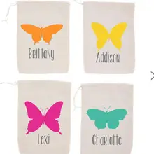 Пользовательские бабочки день рождения, детский душ подарок на свадьбу сумки похмелье выживания комплект вечерние мешки для конфет