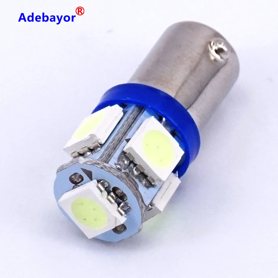 100 X T11 DC12v BA9S 5 SMD 5050 светодиодный лампы 5SMD T4W 1445 Q65B H6W 182 53 57 автомобильные индикаторы