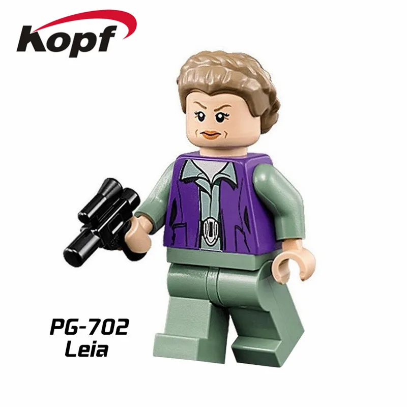 

Single Sale Super Heroe Princess Leia Finn Bricks Action Figures Building Blocks Model Collection Dolls Children Toys PG702
