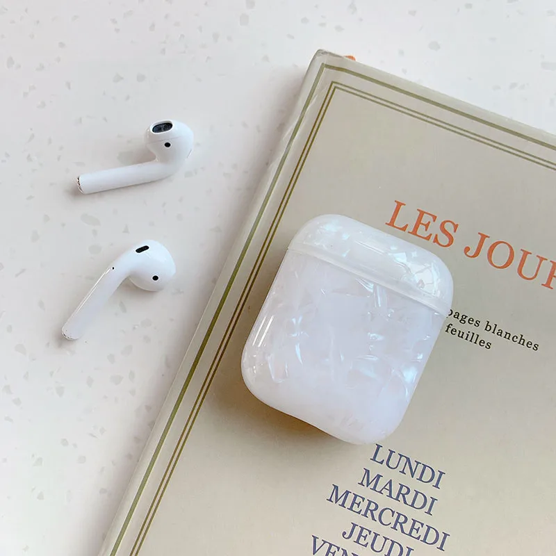 Чехол для AirPods, роскошный мягкий силиконовый чехол из ТПУ с рисунком раковины, чехол для наушников s для Apple Airpods 2, чехол Funda Girl