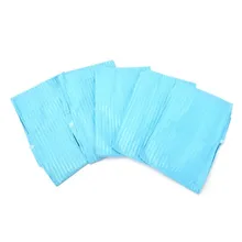10 шт./пакет стоматологические материалы одноразовый шейный платок стоматологический голубая медицинская Бумага шарф медицинский магазин полотенца шнуровка нагрудники