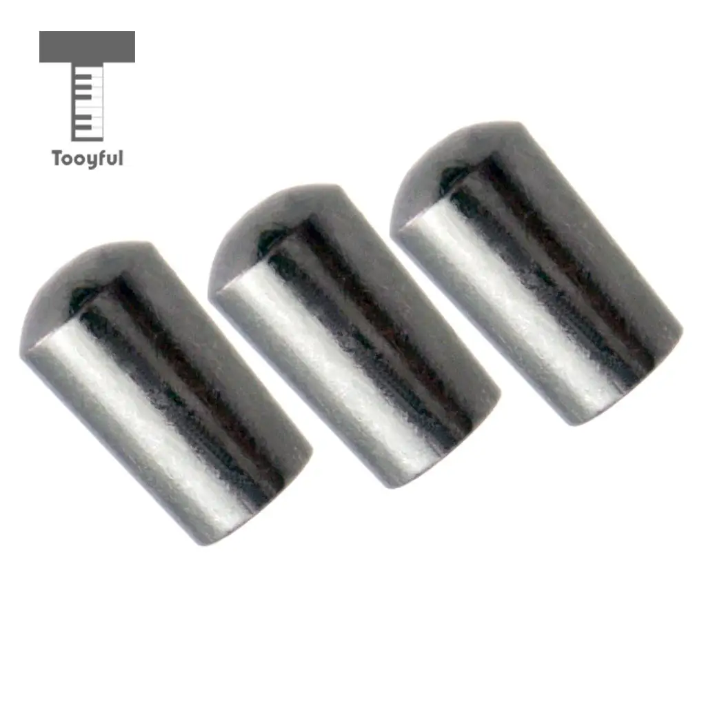 Tooyful 3Pcs Internal Thread 3.5mm Brass 3 Way Toggle Switch Knobs Cap Tip Buttons for LP Electric Guitar Parts Replacements