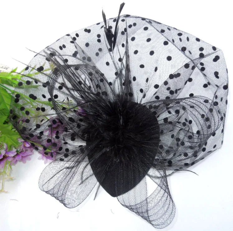 Элегантные черные Свадебные шляпы и вуалетки, женские вечерние шляпы, свадебные аксессуары для волос, женские вуали для лица