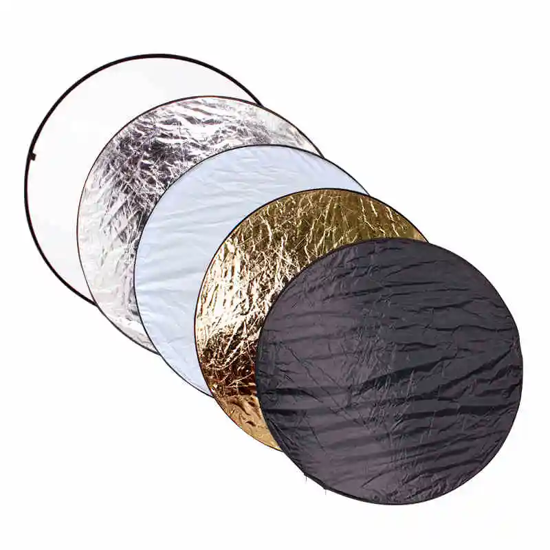 ASHANKS 24"/60cm 5 in 1 Reflector Portable Collapsible Light Round