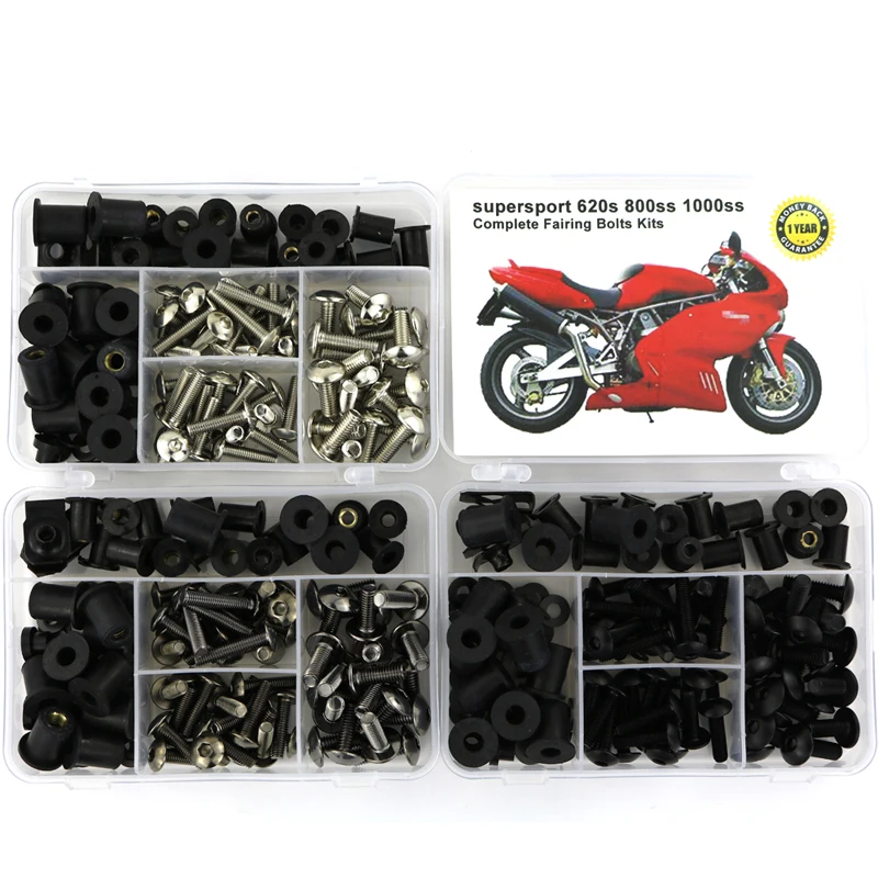 

For Ducati SUPER SPORT 620s 800ss 1000ss Motorcycle Cowling Complete Full Fairing Bolts Kit Nuts OEM Style Steel Bodywork Nuts