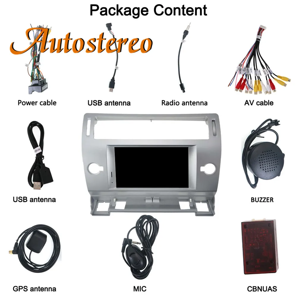 Sale Android 9 Car DVD Player GPS navigation For Citroen C4 Quatre Triumph 2004-2012 auto multimedia radio tape recorder headunit IPS 3