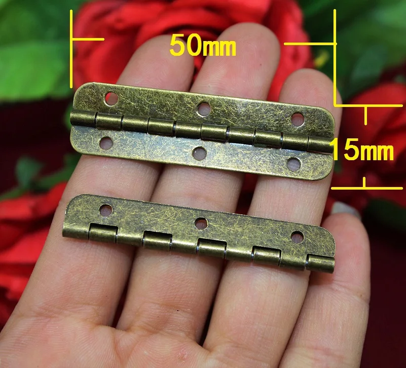 50*15MM 30pcs bronze antique wooden box hinges jewelry wine box