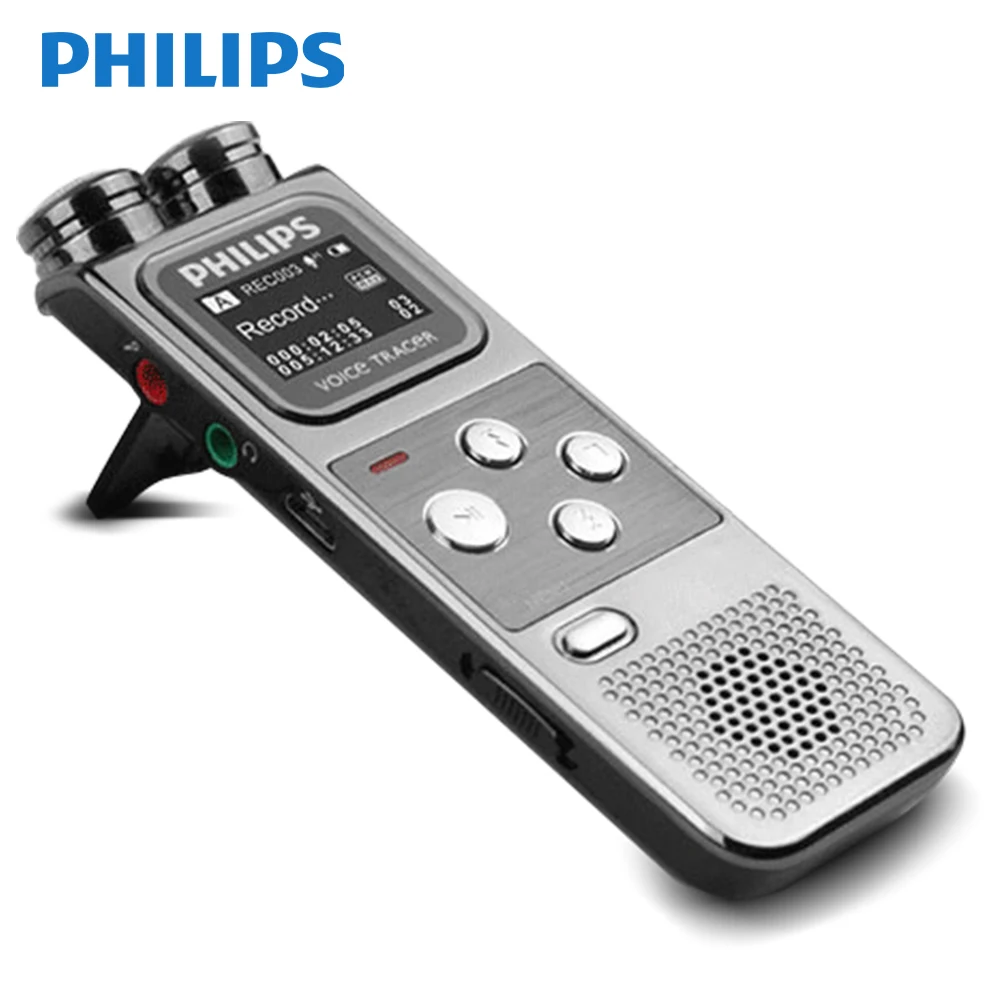 PHILIPS новейший двойной микрофон цифровой диктофон с функцией FM Поддержка AB-Repeat для Reporter VTR6900