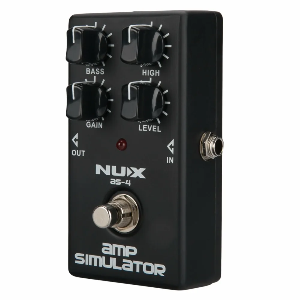 Педальный усилитель NUX AS 4 для электрогитары|true bypass|nux as-4amp simulator |