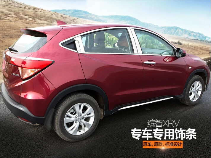 18 шт. полноразмерные накладки на дверь и окно пороги окна для HONDA VEZEL HR-V HRV 2014 2015 2016