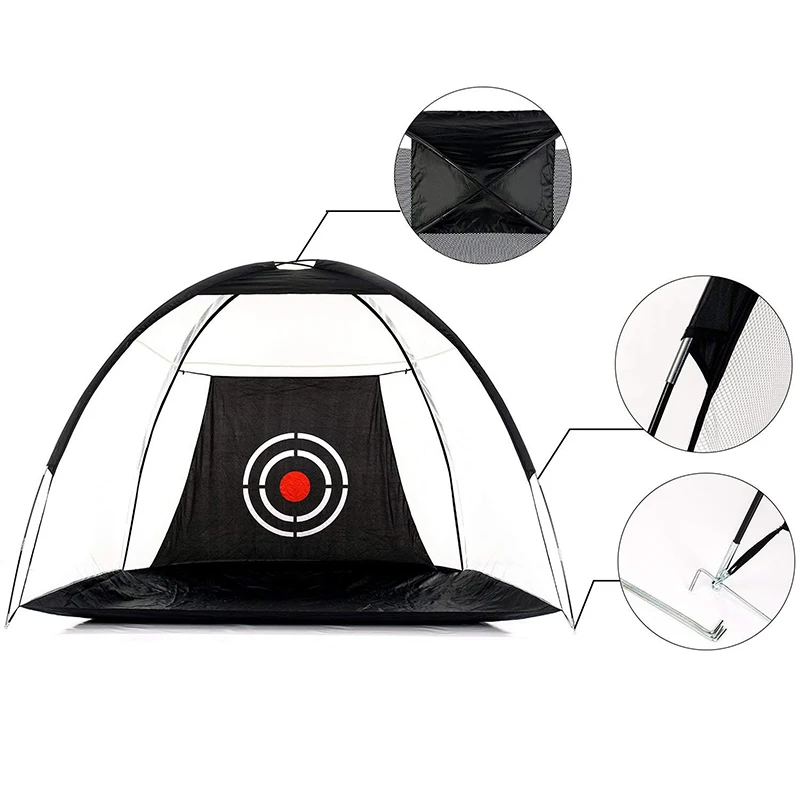 

Pop-Up Golf Hitting Practice Net Foldable Golf Hitting Cage With Target Suitable For Indoor Outdoor Golf Training Aids