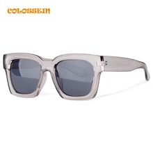 COLOSSEIN BLUE LABEL Hot Summer Fashion Cool Sunglasses Women Men Loves Square Frame High Quality Eyewear 2017 New Trendy