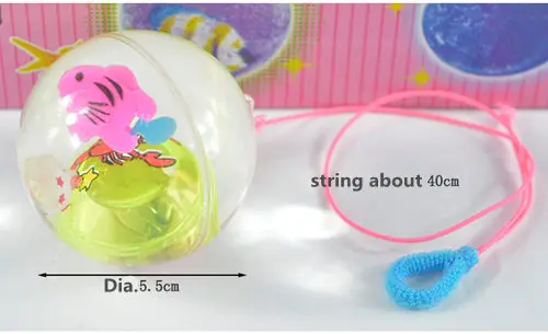 Luminous bouncing ball with elastic string light clear transparent crystal playball children pet toy doggy kids girls boys gift 13