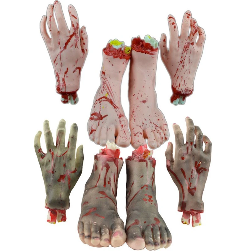 Halloween Horror Props Lifesize Bloody Hand Haunted House Party Scary Decor Yc Halloween Horror Props Lifesize Bloody Hand Haunted House Party Scary Decor Yc