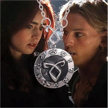

12pcs/lot The Mortal Instruments :City of Bones Angelic Power Pendant Necklace Clavicle Necklace For Women Charms