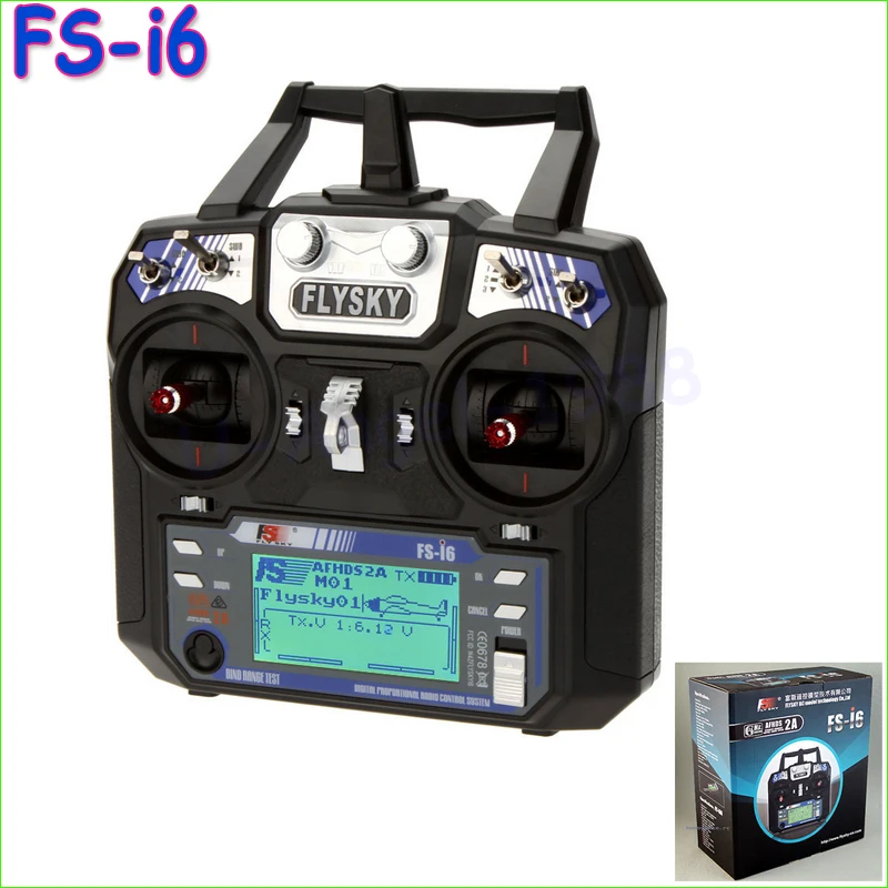 

1pcs Newest Flysky FS-i6 FS I6 2.4G 6ch RC Transmitter Controller w/ FS-iA6 Receiver For RC Helicopter Plane Quadcopter Glider