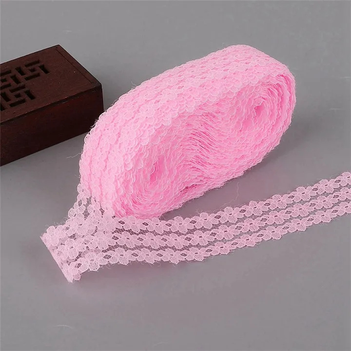 7  25mm10 Yard Non-Elastic Lace Strips Ribbons Diy Decorative Wedding Flowers Gift Wrapping Handmade Lace Hair Accessories