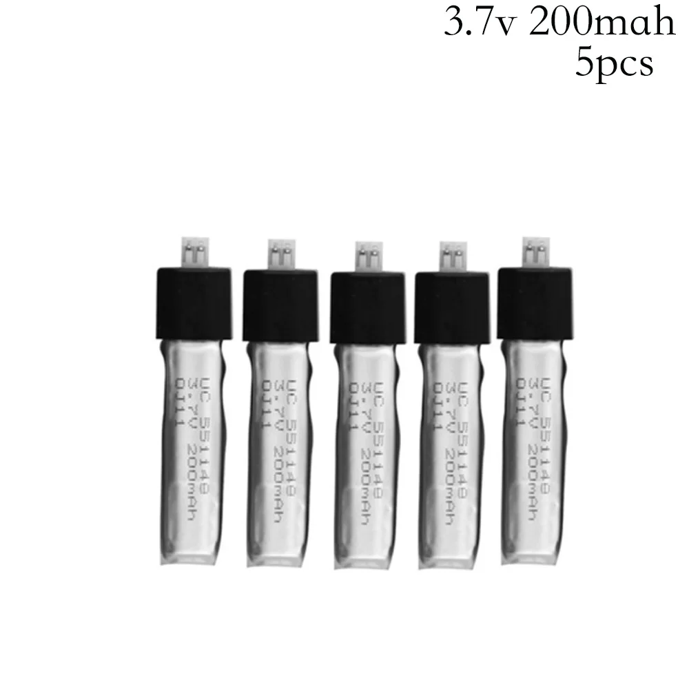 Оригинальный аккумулятор для WLtoys V911 F929 F939 5 шт./лот 3 7 В 200 мА · ч 551148 2 00 мм | Игрушки