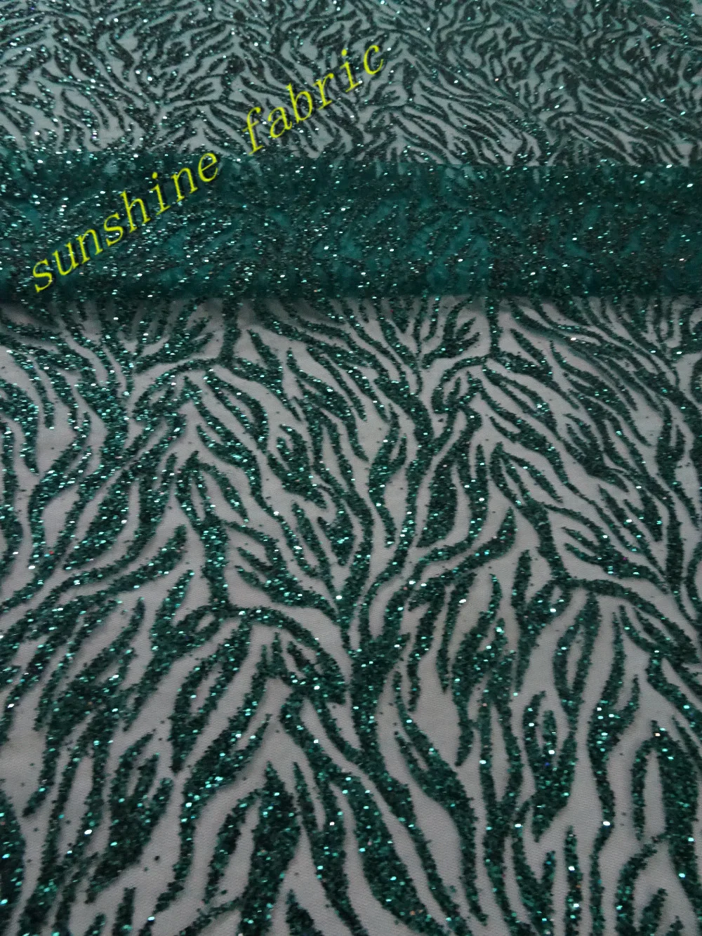 

Sparkly french Net african live green glitter sequence sequin lace fabric for wedding party