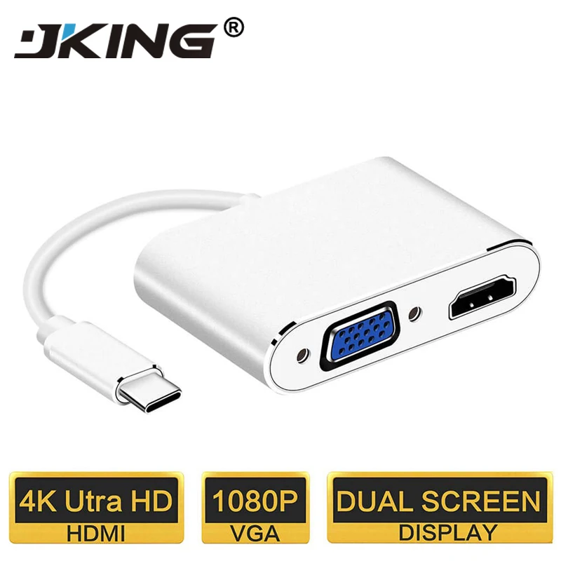USBC к HDMI 4K 30 Hz VGA адаптер USB 3 1 Type C видео конвертеры для нового Macbook Pro/Chromebook Pix|Кабели