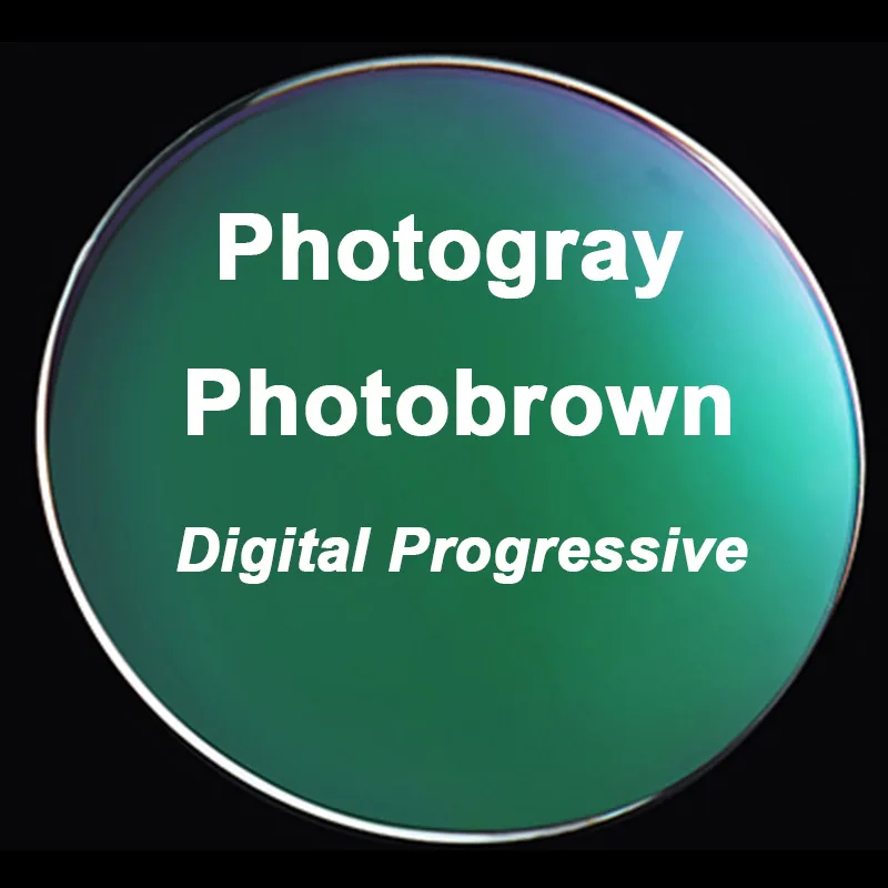 1.61 Photochromic Free-form Progressive Aspheric Optical Prescription Lenses Fast and Deep Color Coating Change Performance 1.61 Photochromic Free-form Progressive Aspheric Optical Prescription Lenses Fast and Deep Color Coating Change Performance