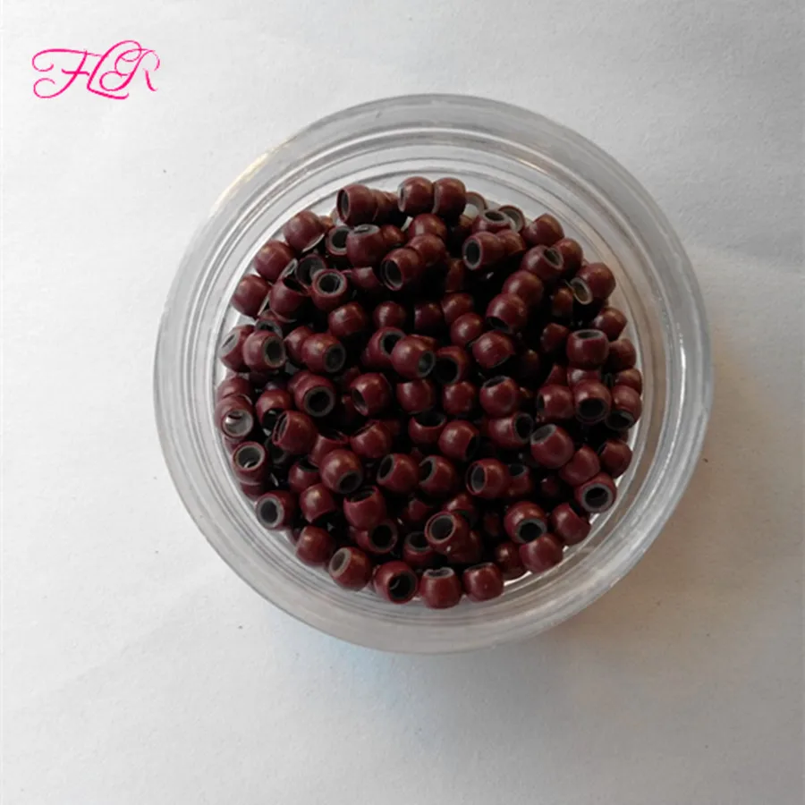 Unidades de Micro Anéis de Silicone para Ligação Extensão do Cabelo Nano com Linha de Silicone Anéis Nano Loiro Anel 500 3.0×1.5×2.0 mm