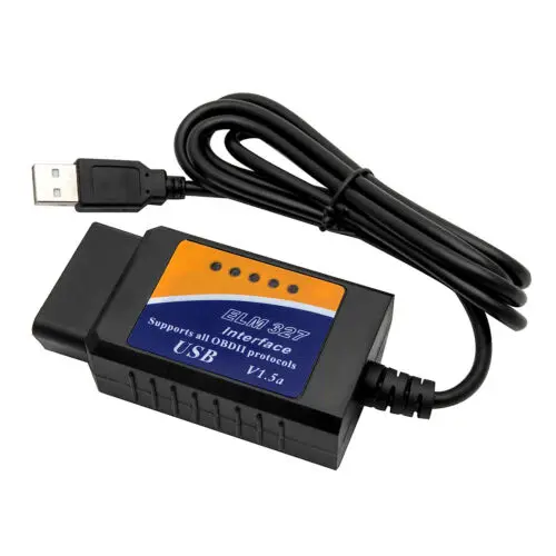 Лучшее качество ELM327 USB V1.5 25K80 чип FTDI ELM 327 Bluetooth OBD2 сканер OBDII диагностический инструмент ELM327 V1.5 USB сканер