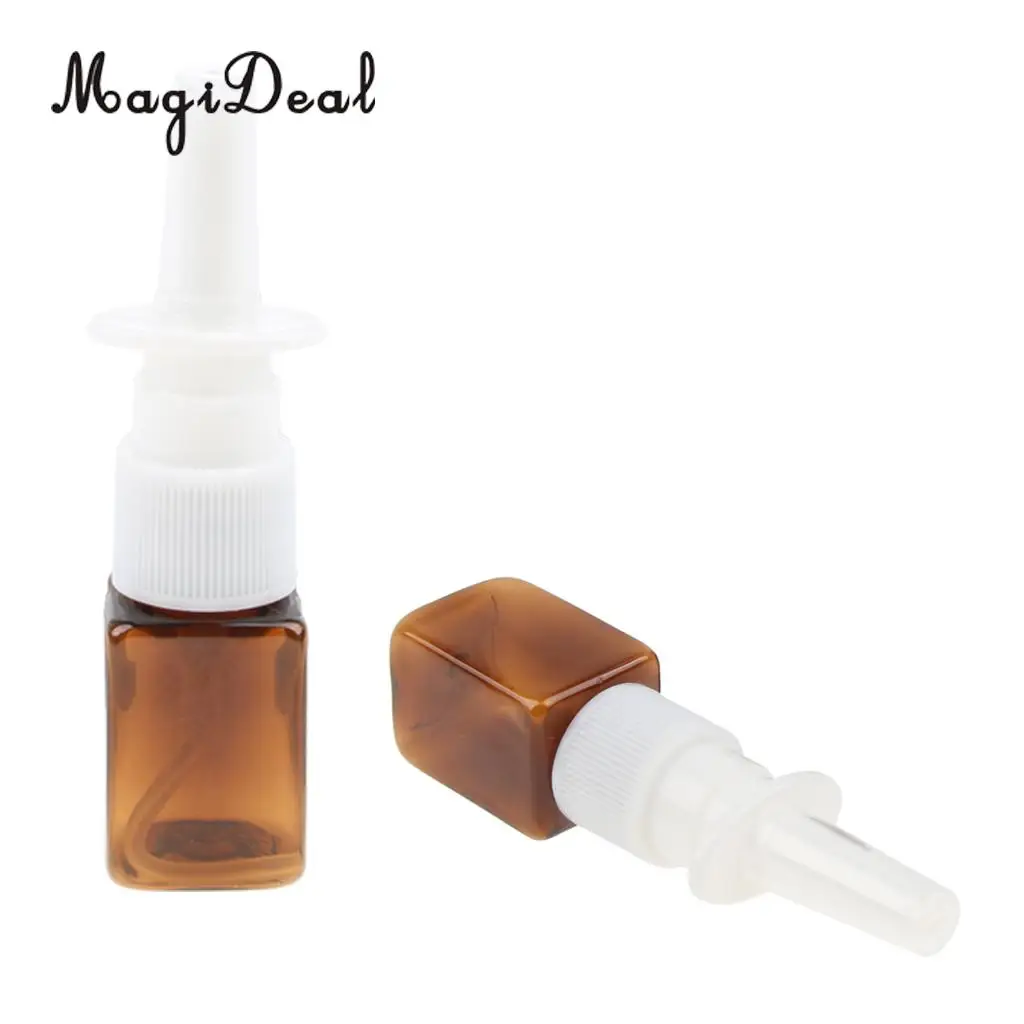 20pcs Square Plastic Empty Refillable Nasal Spray Bottles for Travel Party School Outdoor Trip  10ml